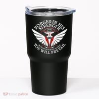 Forged In His Strength Tumbler thumb 0