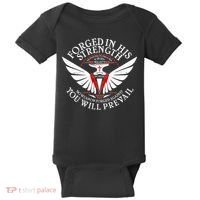 Forged In His Strength Baby Bodysuit thumb 0
