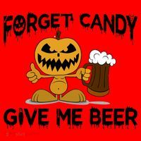 Forget Candy Give Me Beer Santa Hat thumb 1