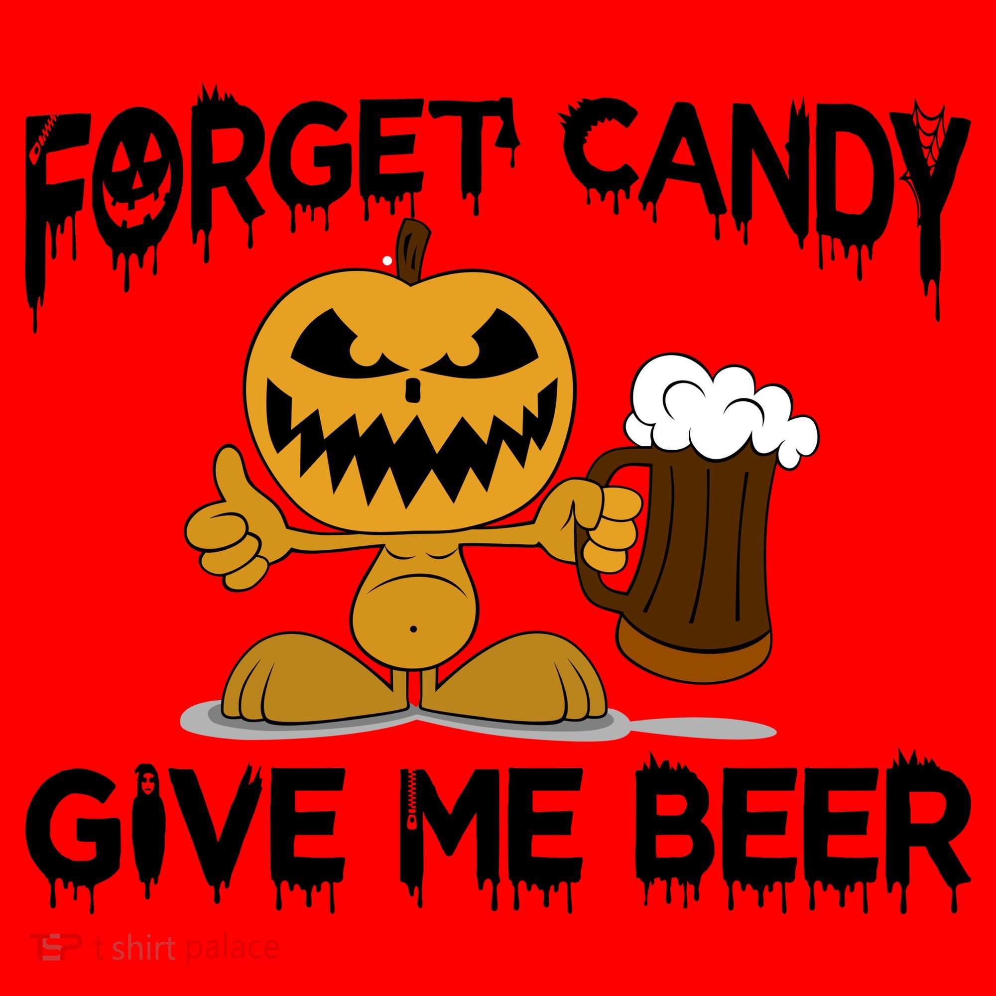 Forget Candy Give Me Beer Santa Hat