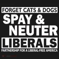 Forget Cats & Dogs Spay Nueter Liberals  USA-Made Doggie Bandana thumb 2