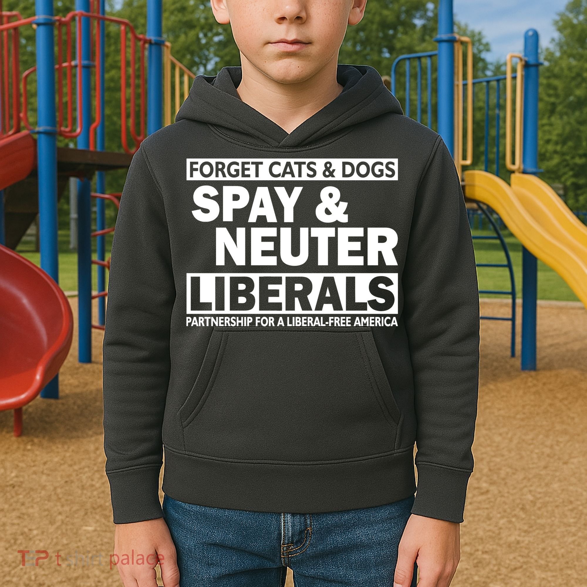 Forget Cats & Dogs Spay Nueter Liberals  Kids Hoodie