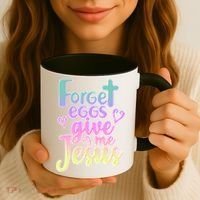 Forget Eggs Give Me Jesus Coffee Mug thumb 3