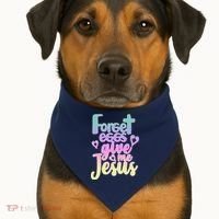 Forget Eggs Give Me Jesus USA-Made Doggie Bandana thumb 1