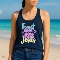 Forget Eggs Give Me Jesus Women's Tank Top thumb 2