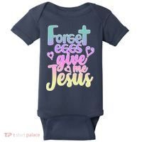 Forget Eggs Give Me Jesus Baby Bodysuit thumb 0