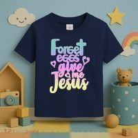 Forget Eggs Give Me Jesus Toddler T-Shirt thumb 3