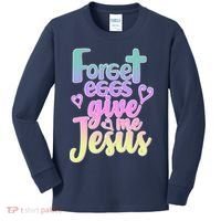 Forget Eggs Give Me Jesus Kids Long Sleeve Shirt thumb 0