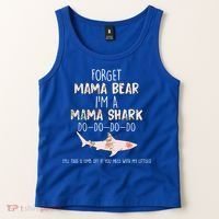 Forget Mama Bear I'm Mama Shark Doo Tank Top thumb 2