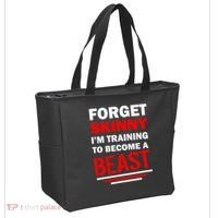 Forget Skinny I'm Training To Become A Beast Tote Bag thumb 2