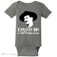 Forgive Me If I Don't Shake Hands Doc Holiday Baby Bodysuit thumb 0