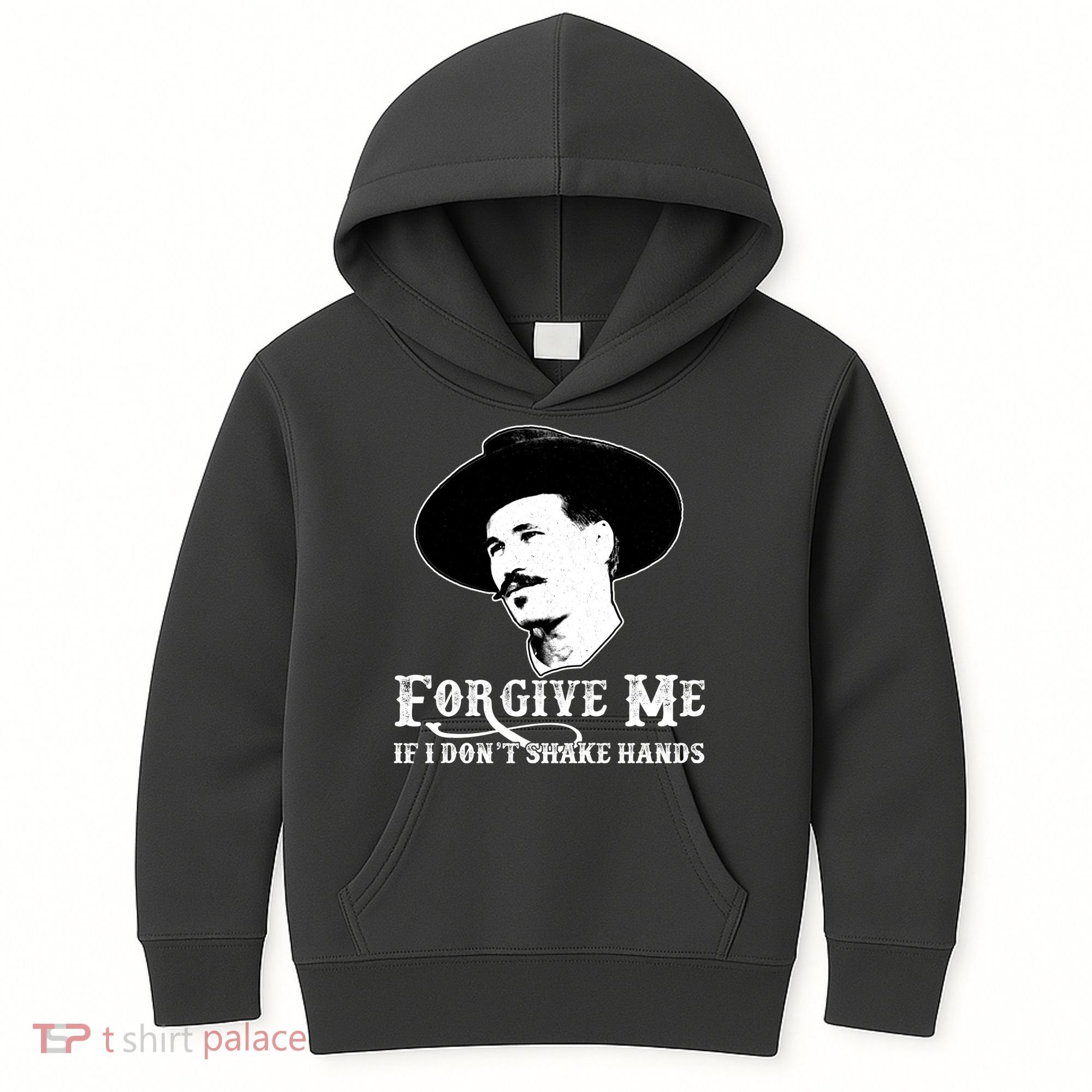 Forgive Me If I Don't Shake Hands Doc Holiday Kids Hoodie