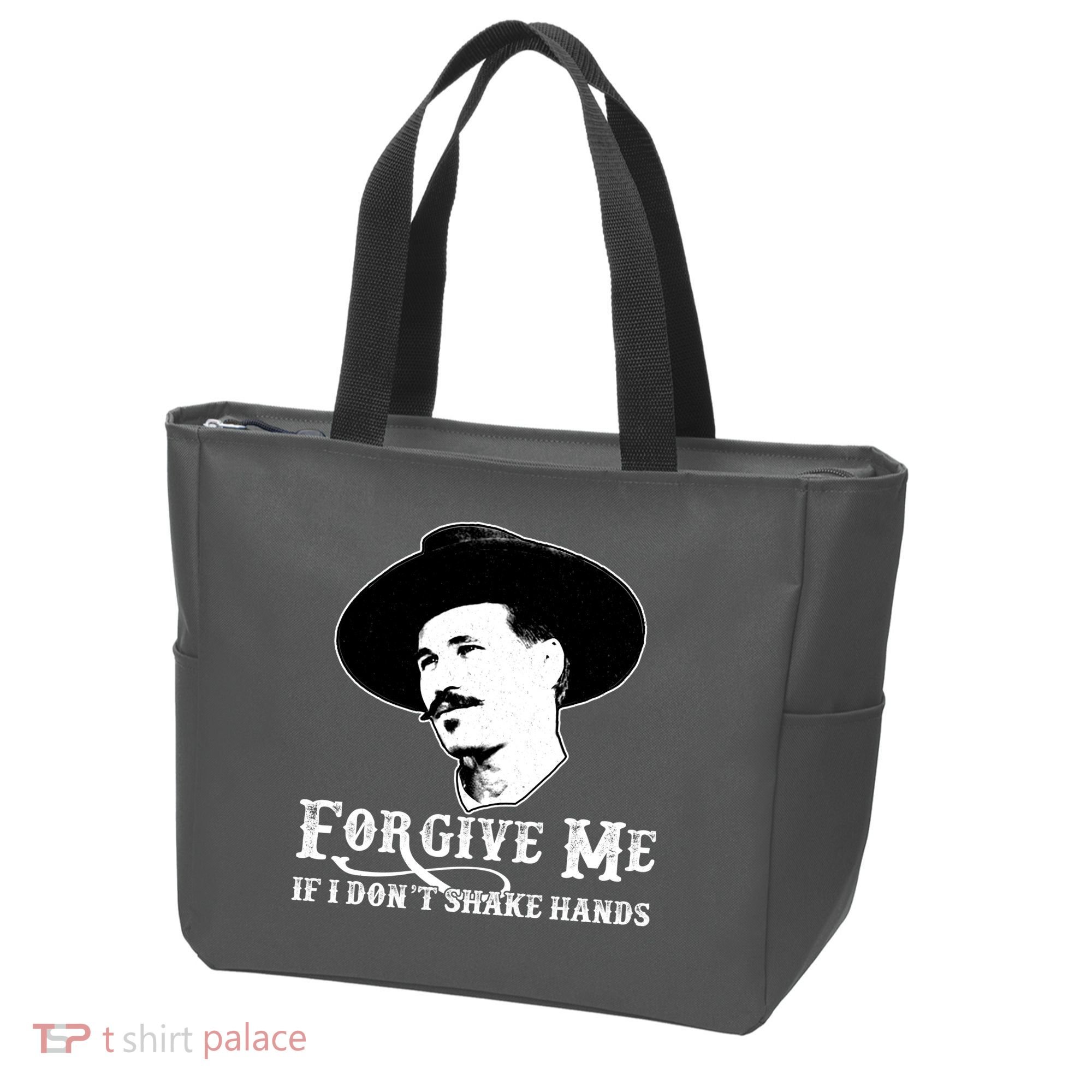Forgive Me If I Don't Shake Hands Doc Holiday Tote Bag