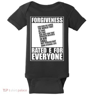 Forgiveness Rated E for Everyone Baby Bodysuit