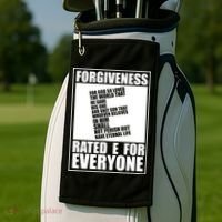 Forgiveness Rated E for Everyone Golf Towel thumb 2