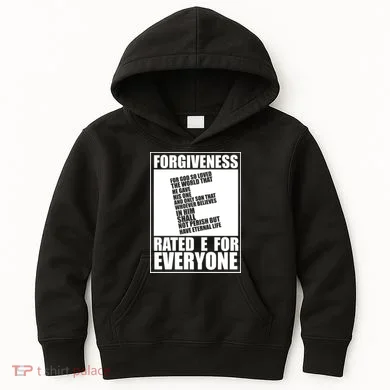 Forgiveness Rated E for Everyone Kids Hoodie