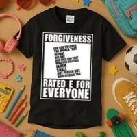 Forgiveness Rated E for Everyone Kids T-Shirt thumb 3