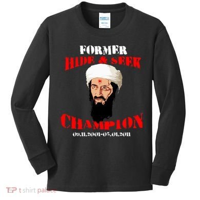 Former Hide and Seek Champion Osama Bin Laden Kids Long Sleeve Shirt