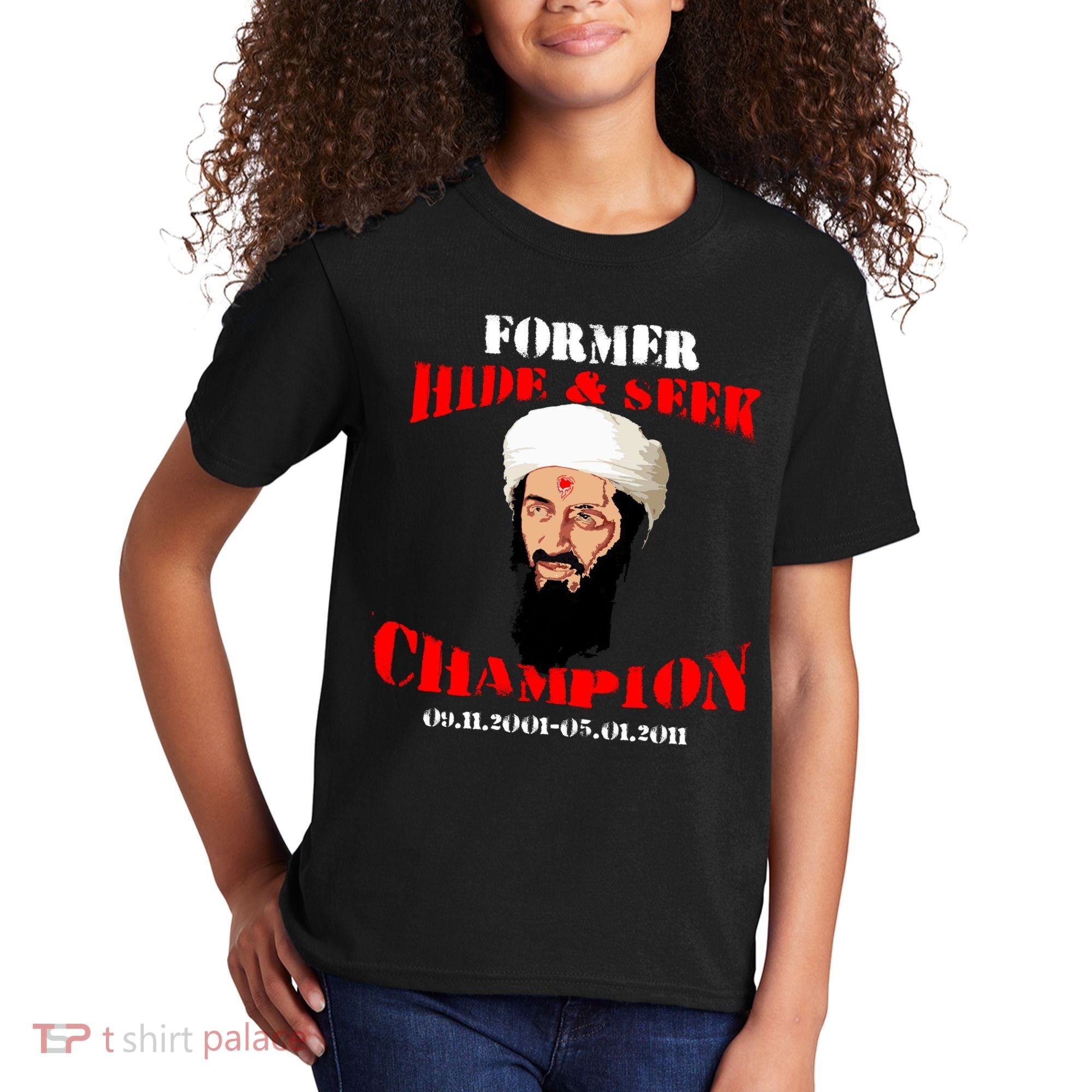 Former Hide and Seek Champion Osama Bin Laden Kids T-Shirt