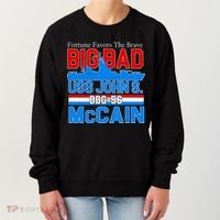 Fortune Favors The Brave DDG-56 USS John S. McCain Women's Sweatshirt thumb 0