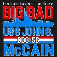 Fortune Favors The Brave DDG-56 USS John S. McCain Hoodie thumb 7