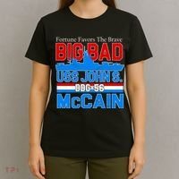 Fortune Favors The Brave DDG-56 USS John S. McCain T-Shirt thumb 4