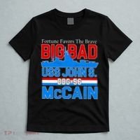 Fortune Favors The Brave DDG-56 USS John S. McCain T-Shirt thumb 5