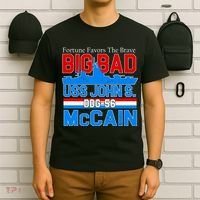 Fortune Favors The Brave DDG-56 USS John S. McCain T-Shirt thumb 6