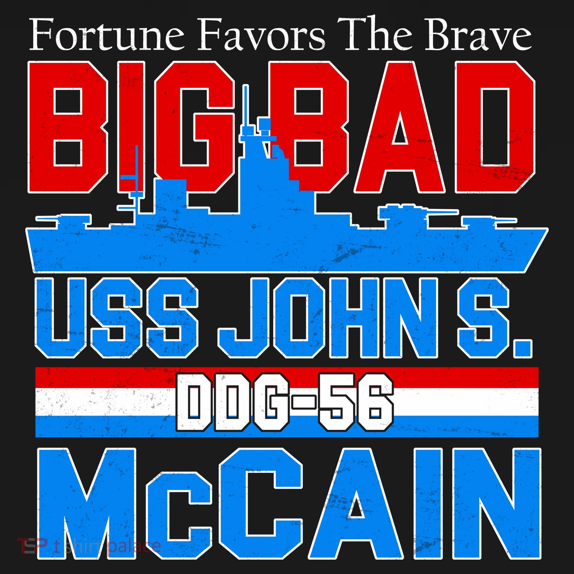 Fortune Favors The Brave DDG-56 USS John S. McCain Bucket Hat