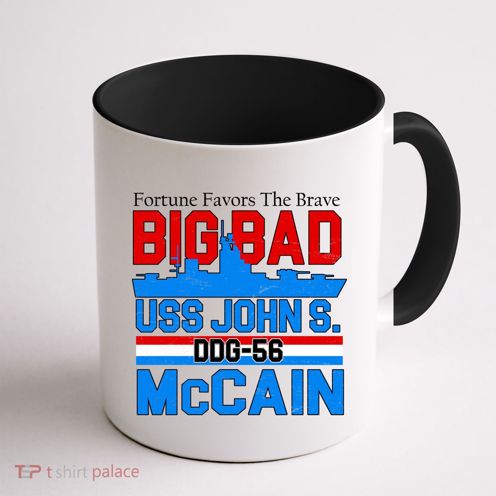 Fortune Favors The Brave DDG-56 USS John S. McCain Coffee Mug
