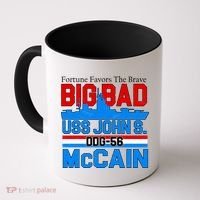 Fortune Favors The Brave DDG-56 USS John S. McCain Coffee Mug thumb 0