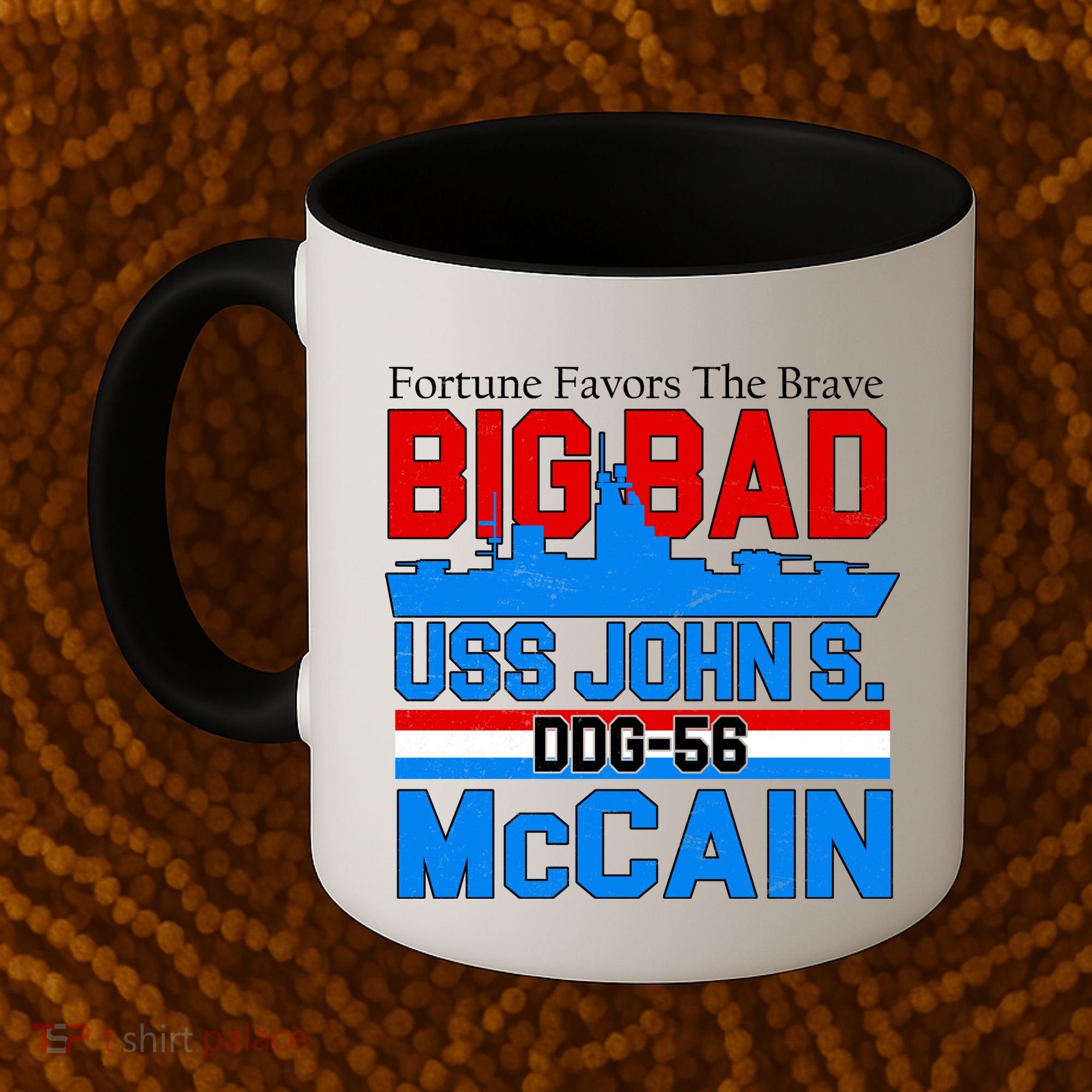 Fortune Favors The Brave DDG-56 USS John S. McCain Coffee Mug