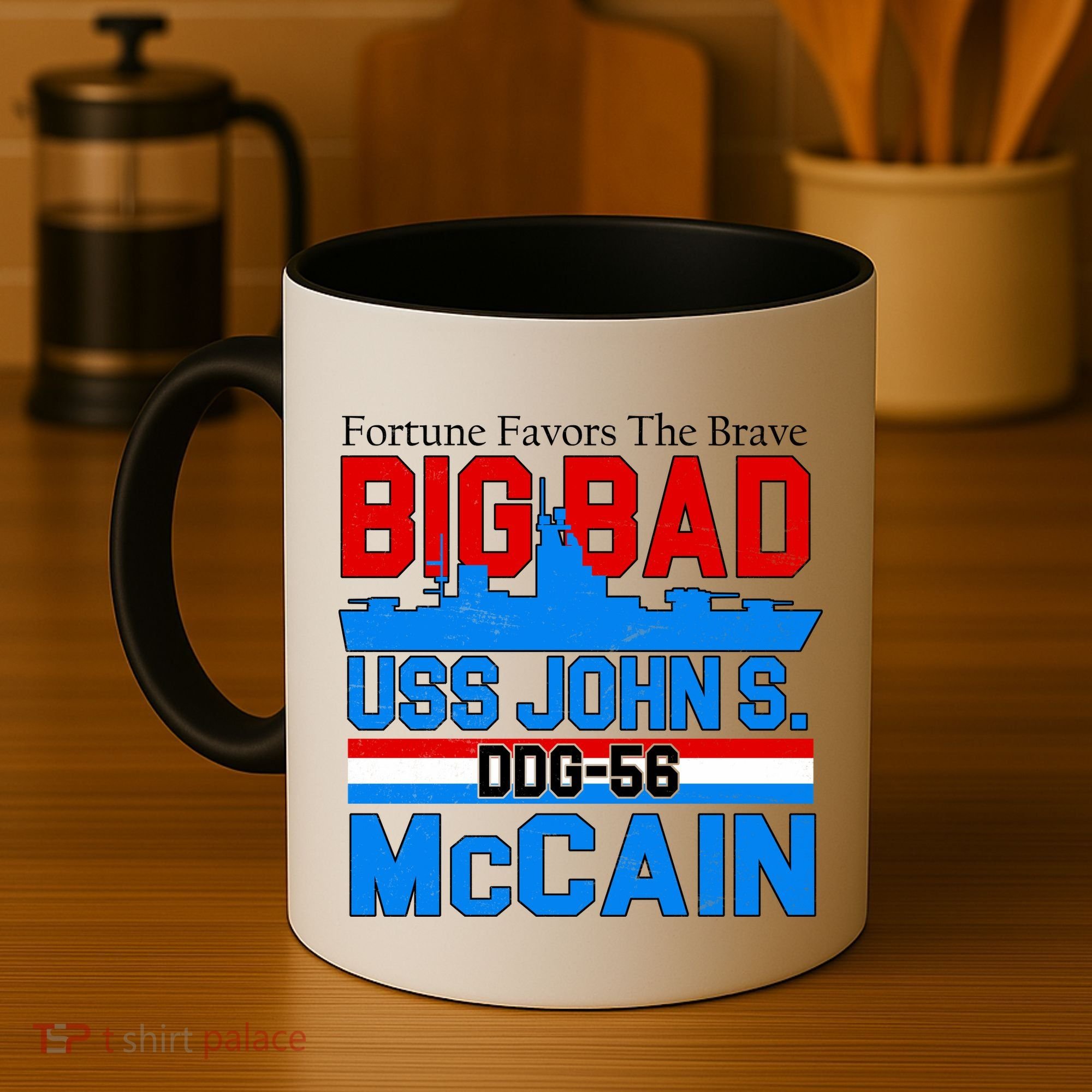 Fortune Favors The Brave DDG-56 USS John S. McCain Coffee Mug