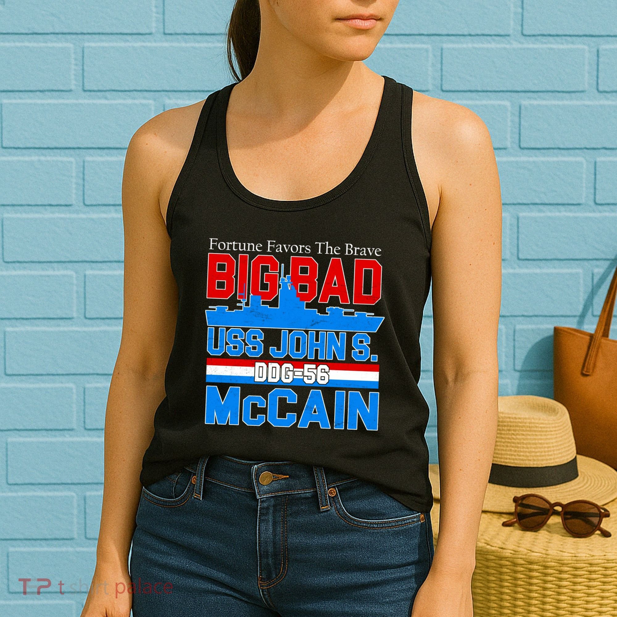 Fortune Favors The Brave DDG-56 USS John S. McCain Women's Tank Top