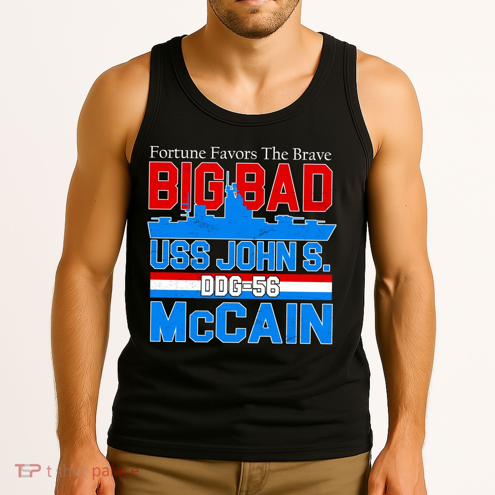 Fortune Favors The Brave DDG-56 USS John S. McCain Tank Top