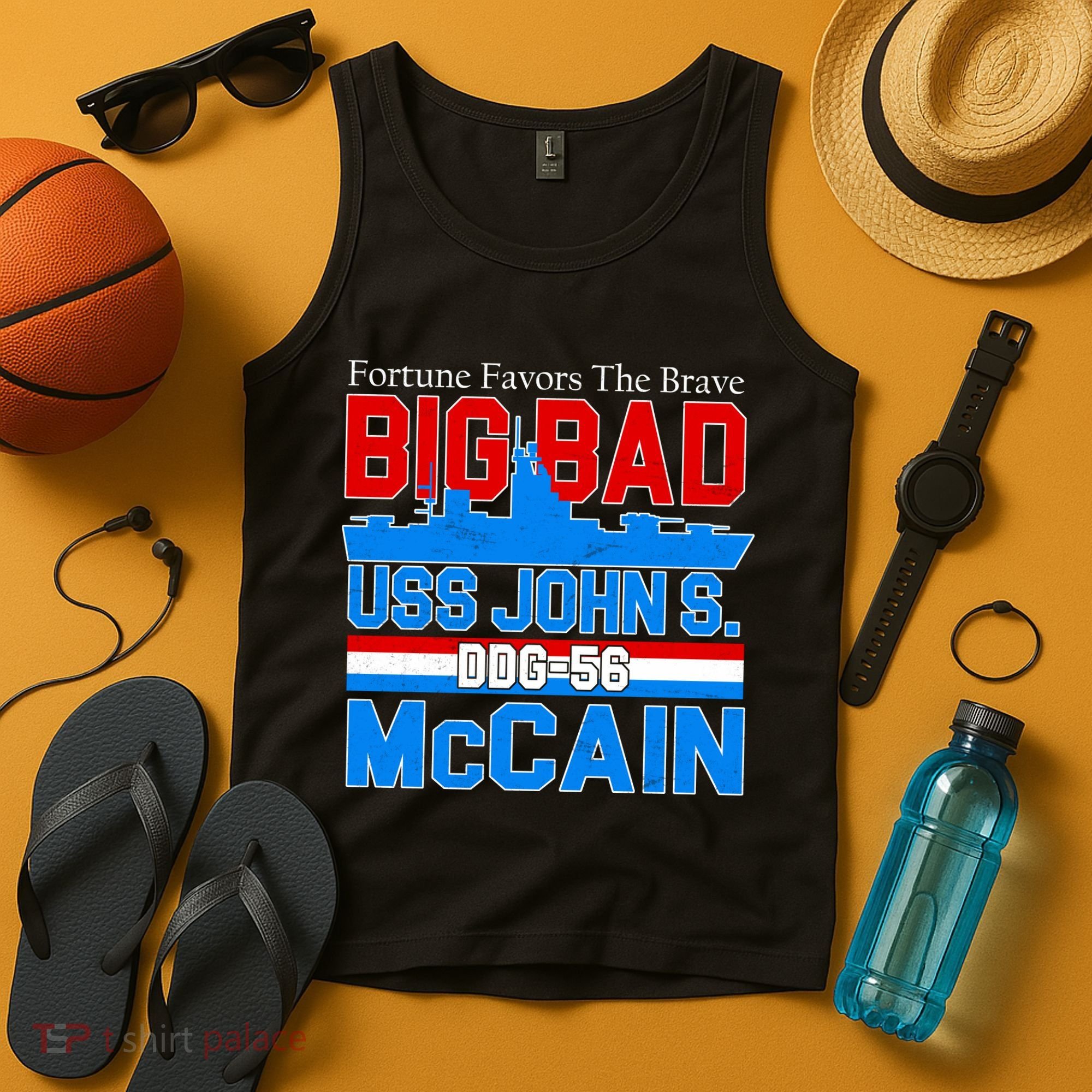 Fortune Favors The Brave DDG-56 USS John S. McCain Tank Top