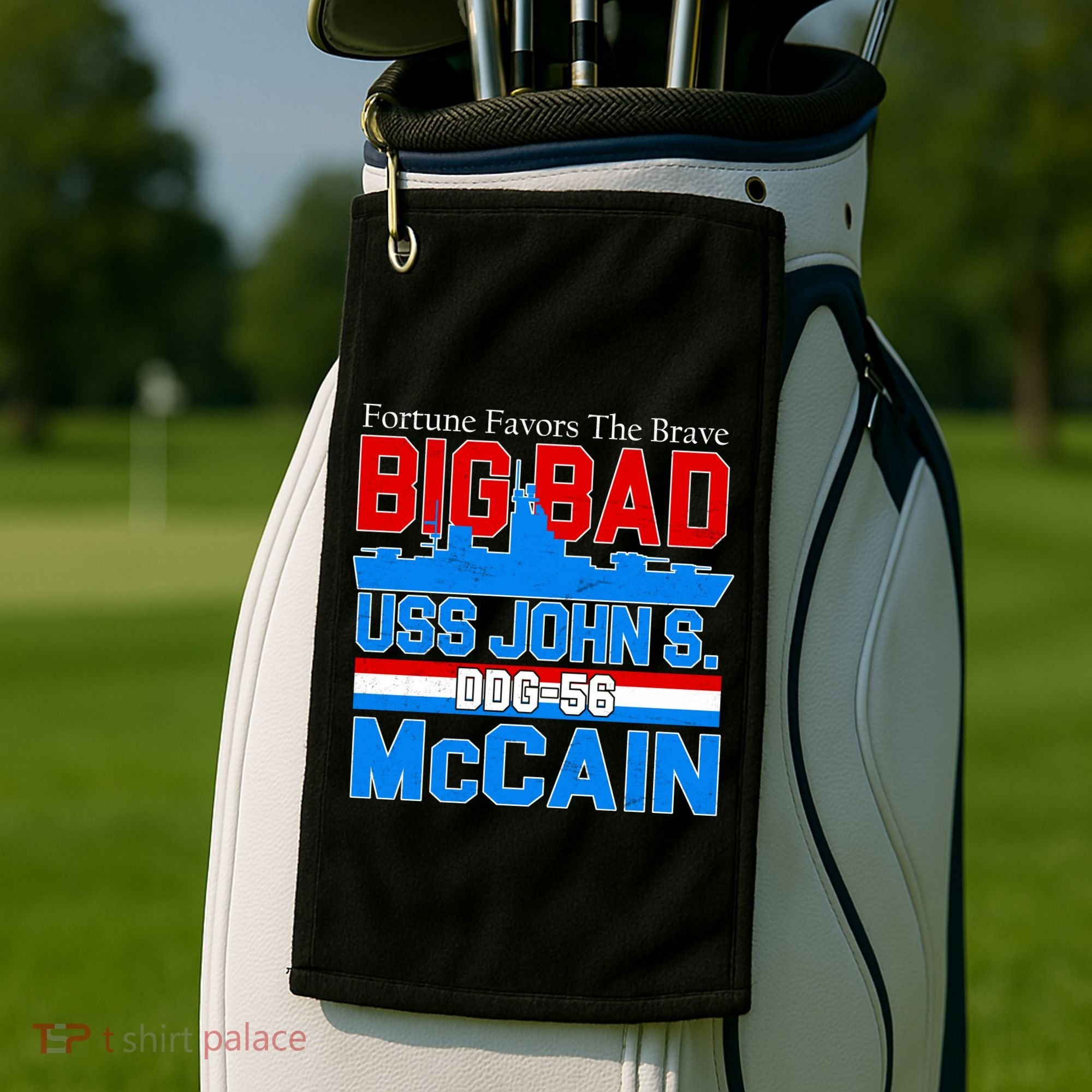 Fortune Favors The Brave DDG-56 USS John S. McCain Golf Towel