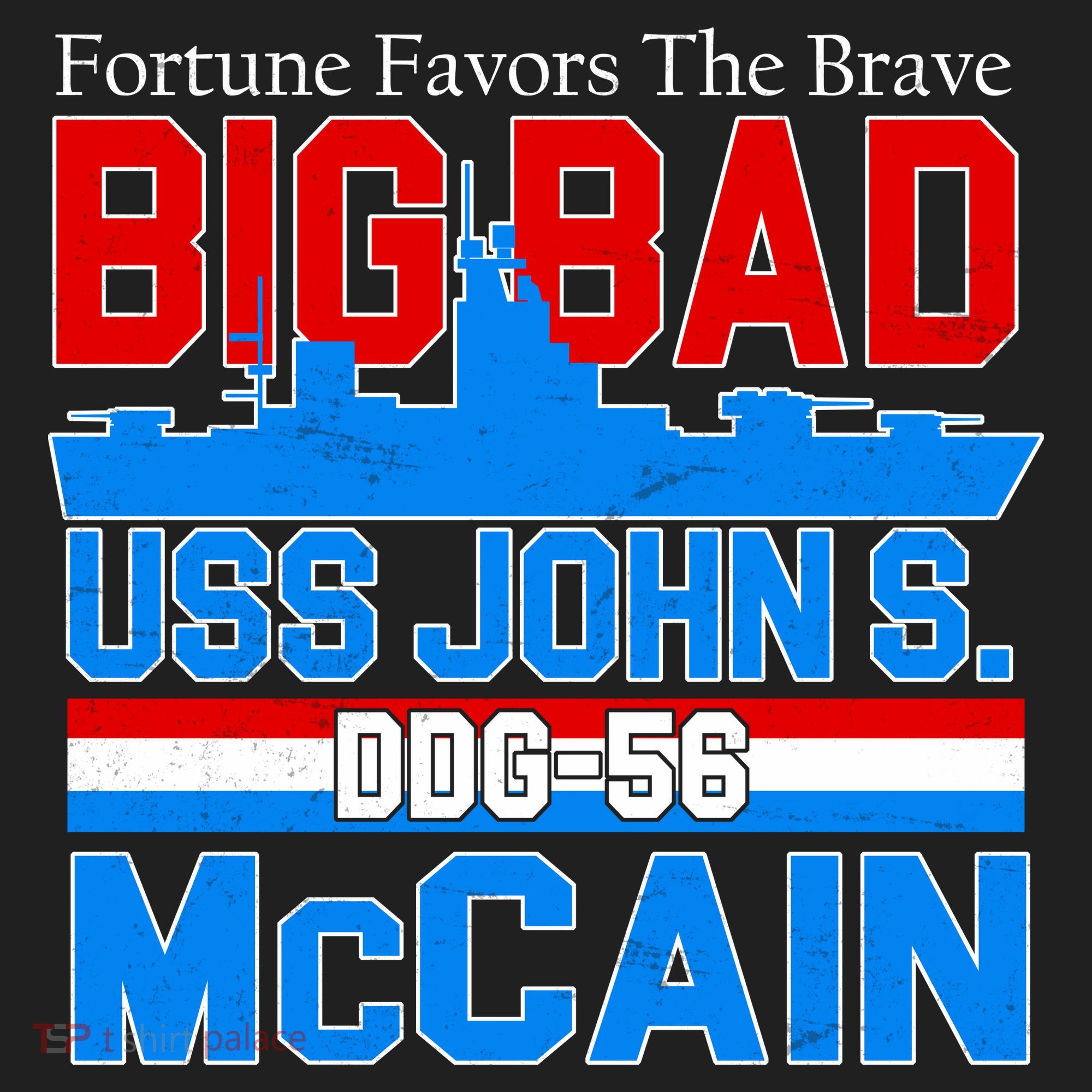 Fortune Favors The Brave DDG-56 USS John S. McCain Golf Towel