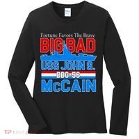 Fortune Favors The Brave DDG-56 USS John S. McCain Women's Long Sleeve Shirt thumb 0