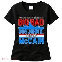 Fortune Favors The Brave DDG-56 USS John S. McCain Women's T-Shirt thumb 0