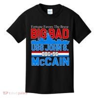 Fortune Favors The Brave DDG-56 USS John S. McCain Kids T-Shirt thumb 0
