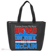 Fortune Favors The Brave DDG-56 USS John S. McCain Tote Bag thumb 0