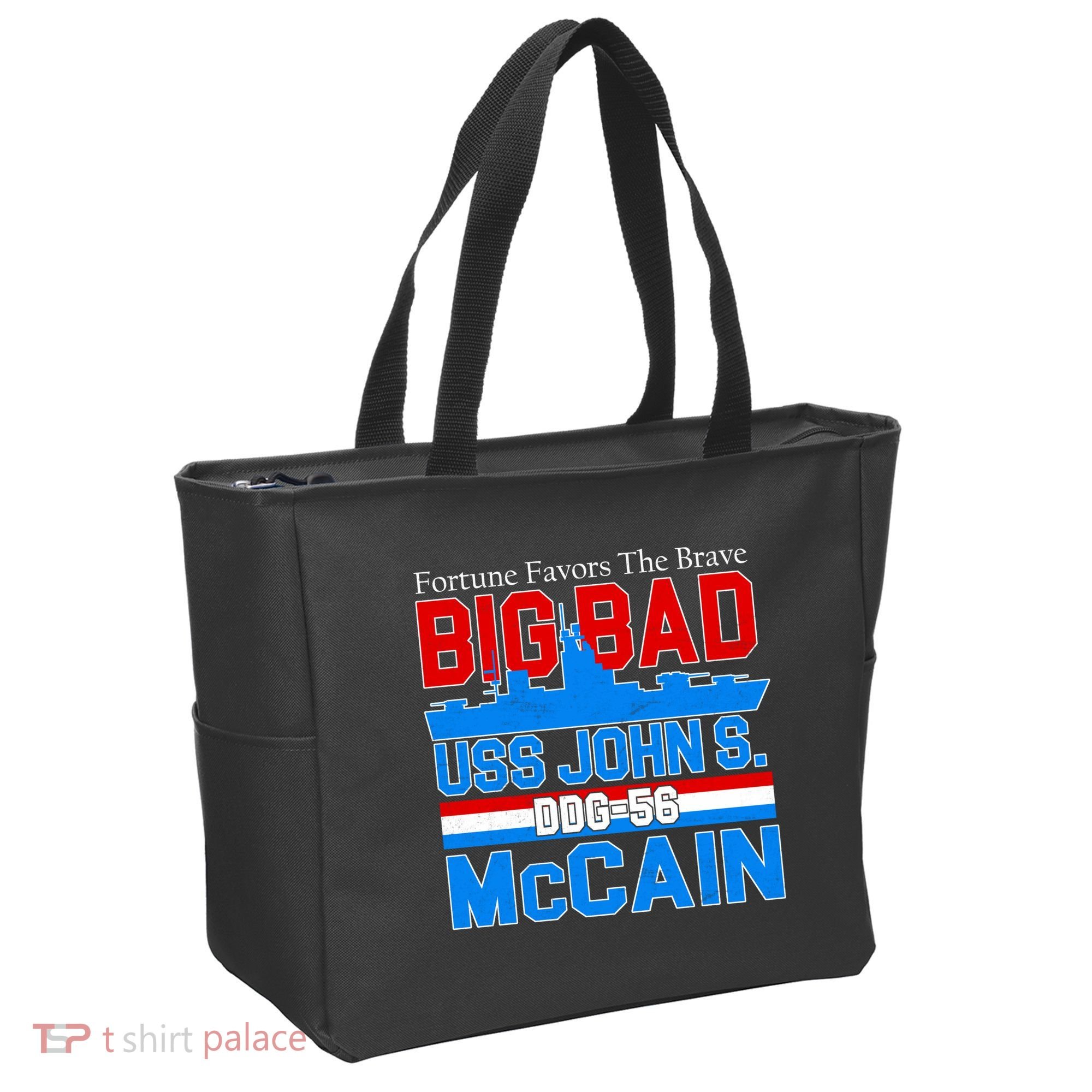 Fortune Favors The Brave DDG-56 USS John S. McCain Tote Bag