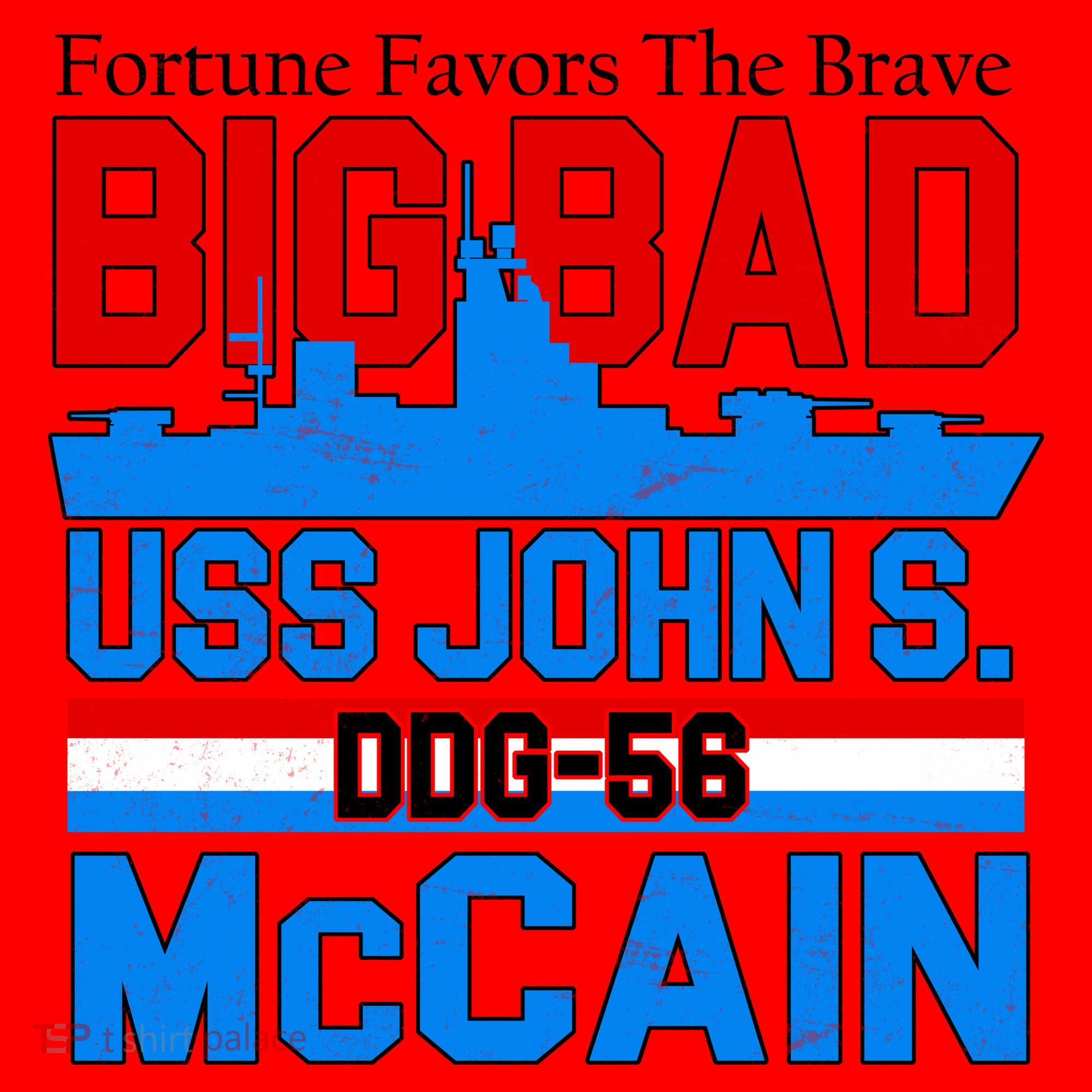 Fortune Favors The Brave DDG-56 USS John S. McCain Santa Hat