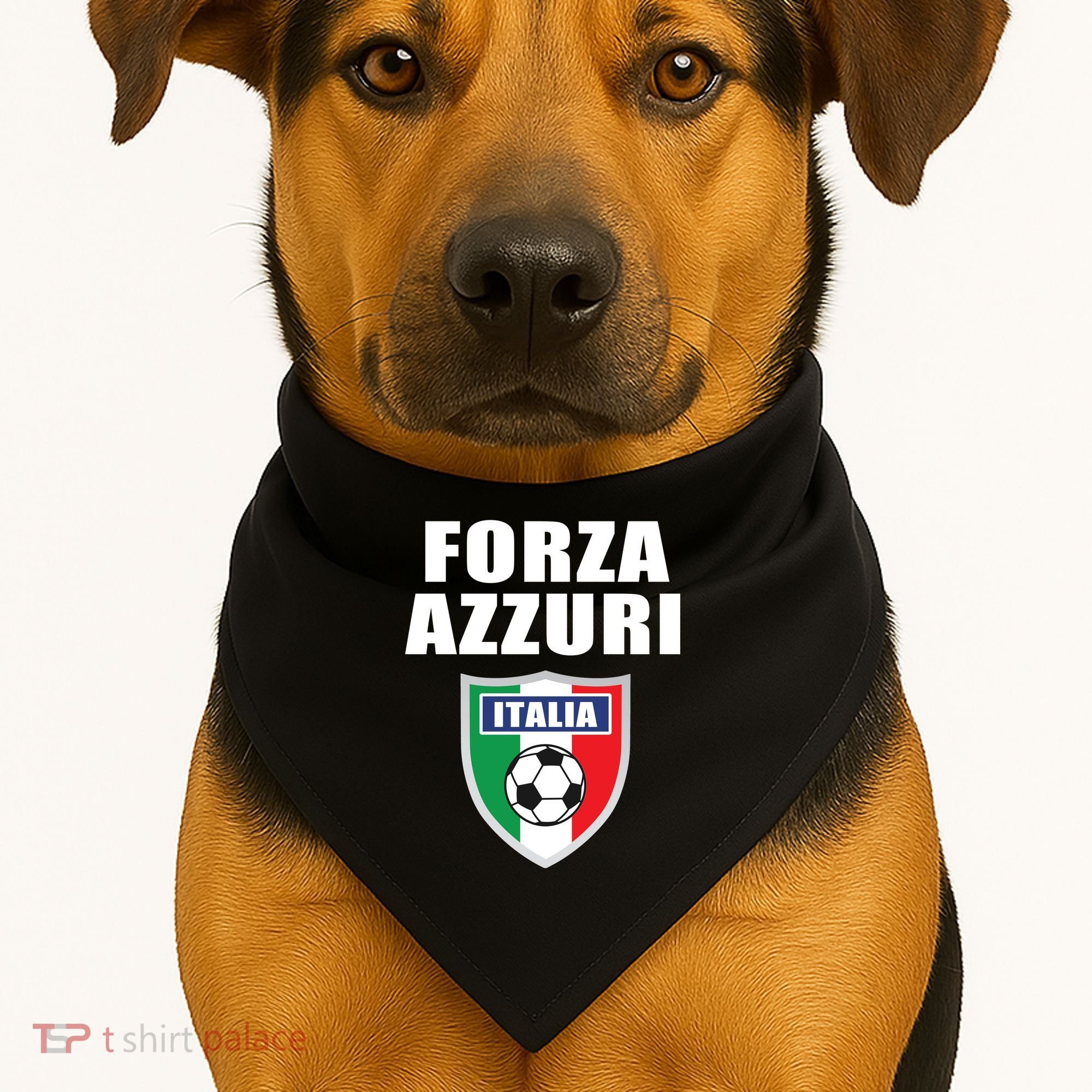 Forza Azzuri Italia Soccer USA-Made Doggie Bandana