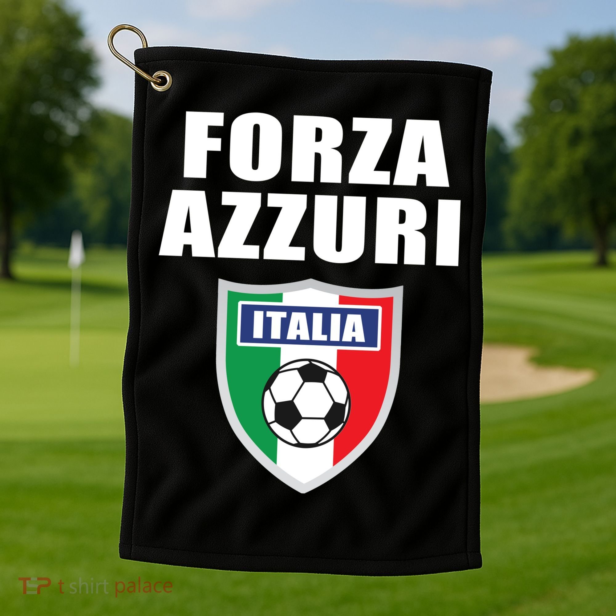 Forza Azzuri Italia Soccer Golf Towel