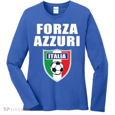 Forza Azzuri Italia Soccer Women's Long Sleeve Shirt