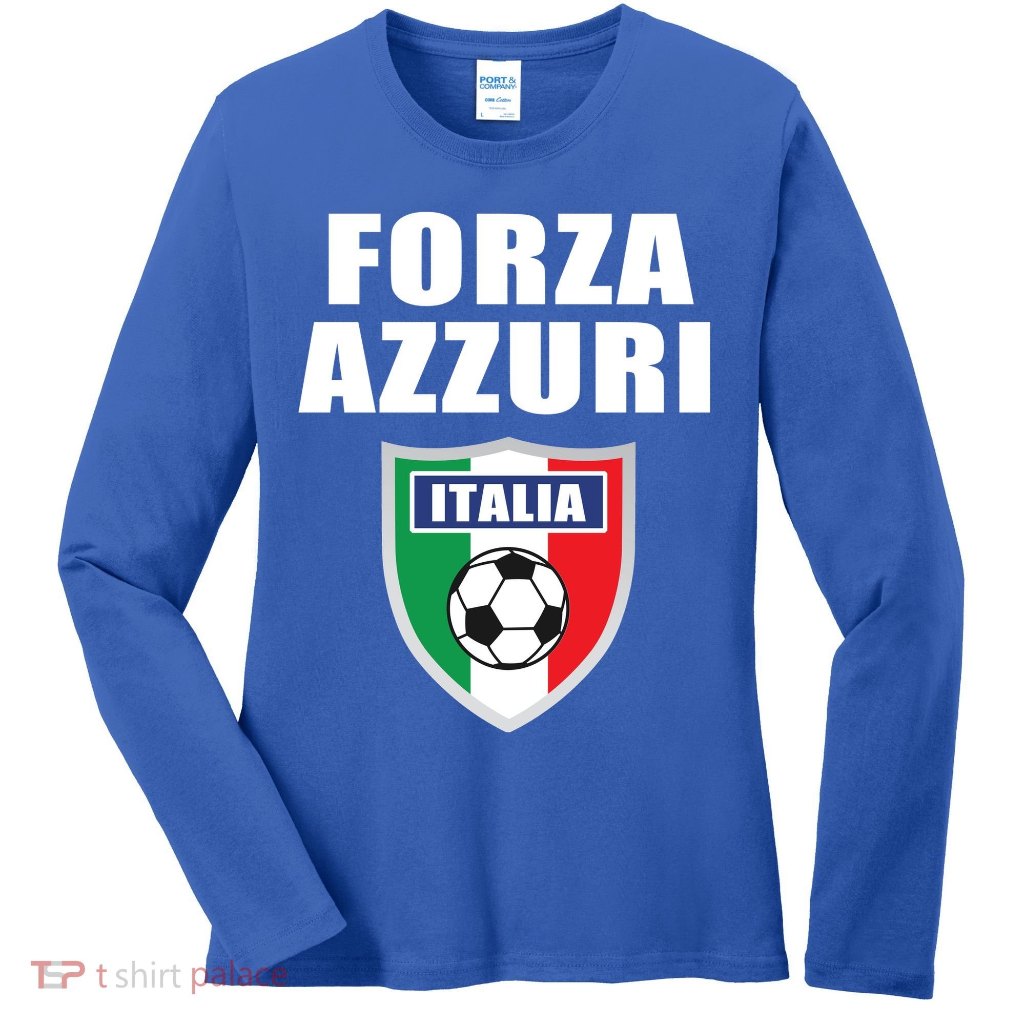 Forza Azzuri Italia Soccer Women's Long Sleeve Shirt