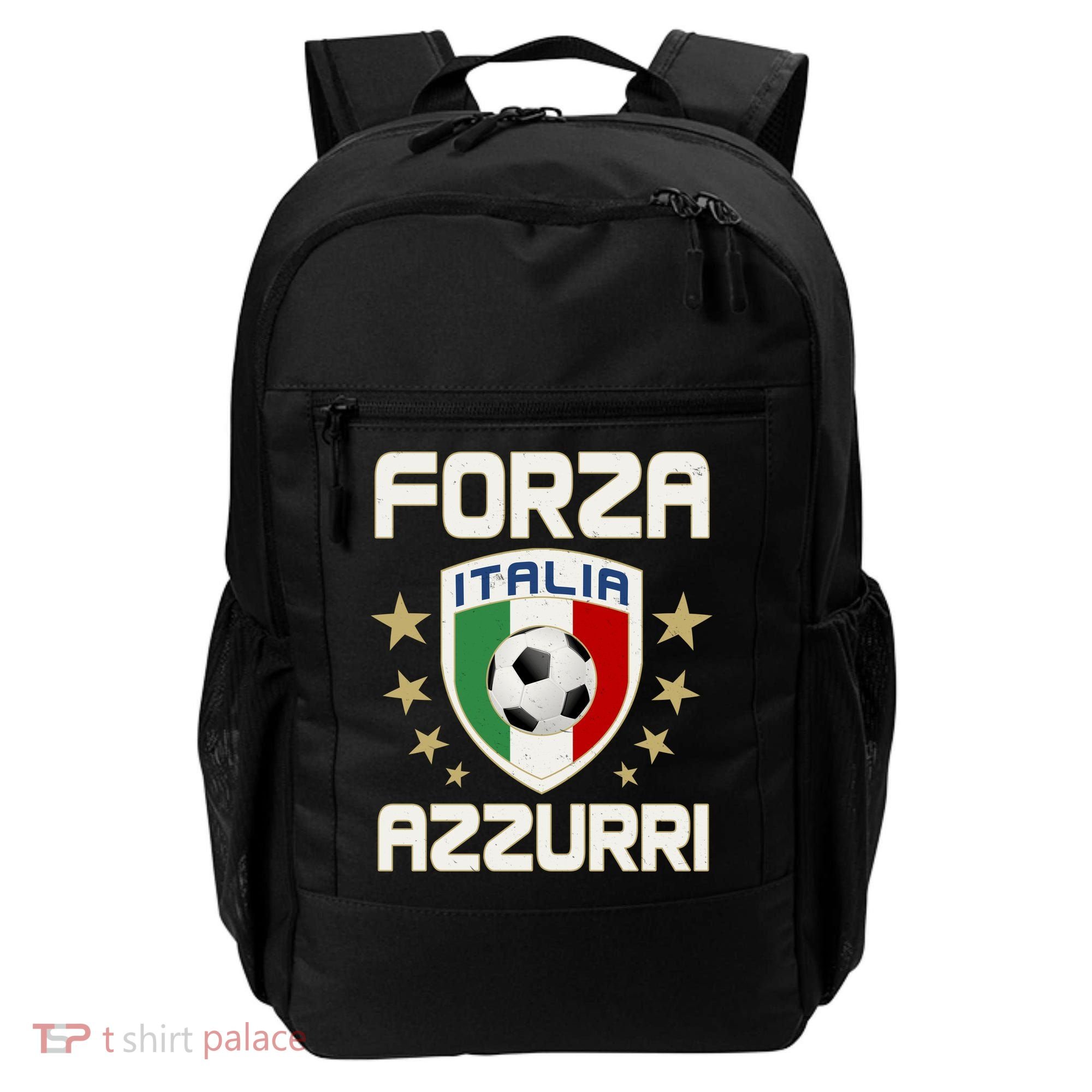 Forza Azzurri Italia Italy Shield Logo Soccer Team Backpack