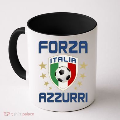 Forza Azzurri Italia Italy Shield Logo Soccer Team Coffee Mug